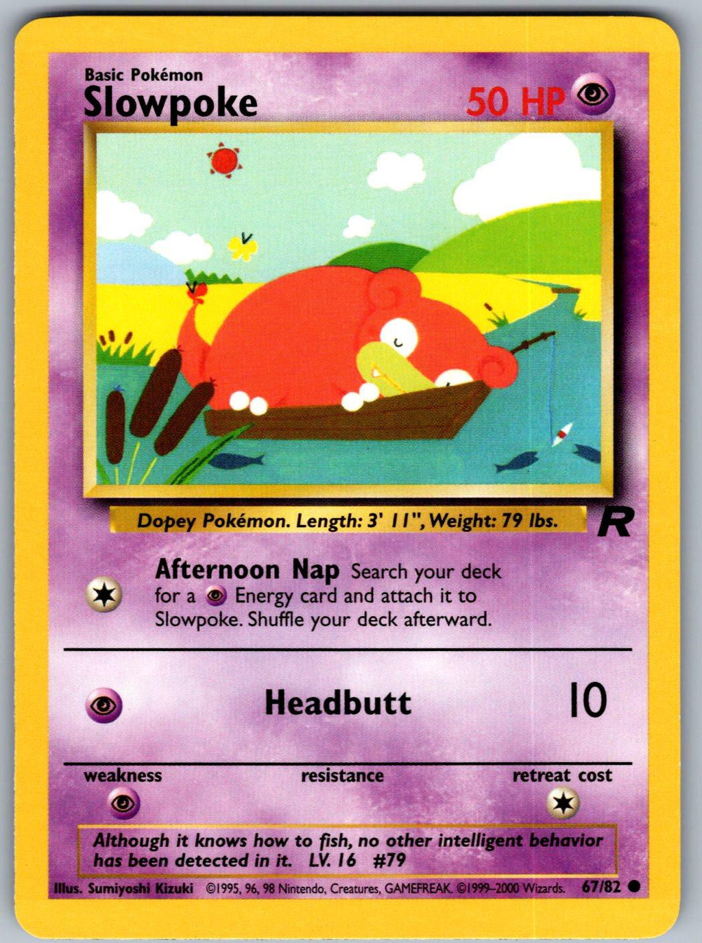 Slowpoke 67/82 Team Rocket Pokemon Unlimited