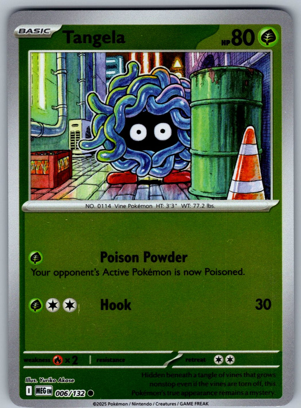 Tangela 006/132 Mega Evolution Pokemon Reverse Holo