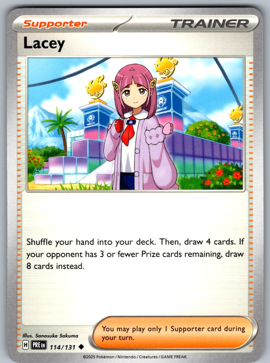 Lacey 114/131 Prismatic Evolutions Pokemon