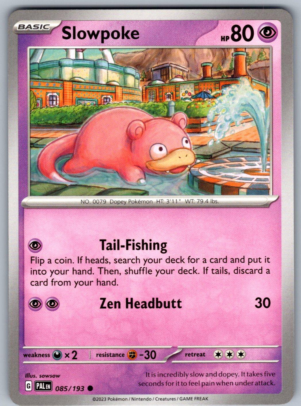 Slowpoke 085/193 Paldea Evolved Pokemon