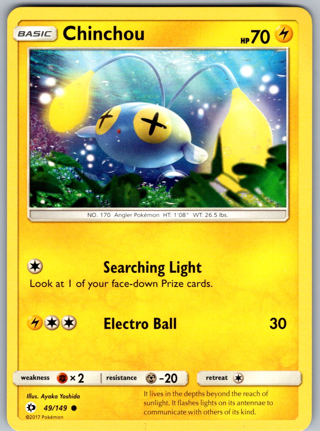 Chinchou 49/149 SM Base Set Pokemon