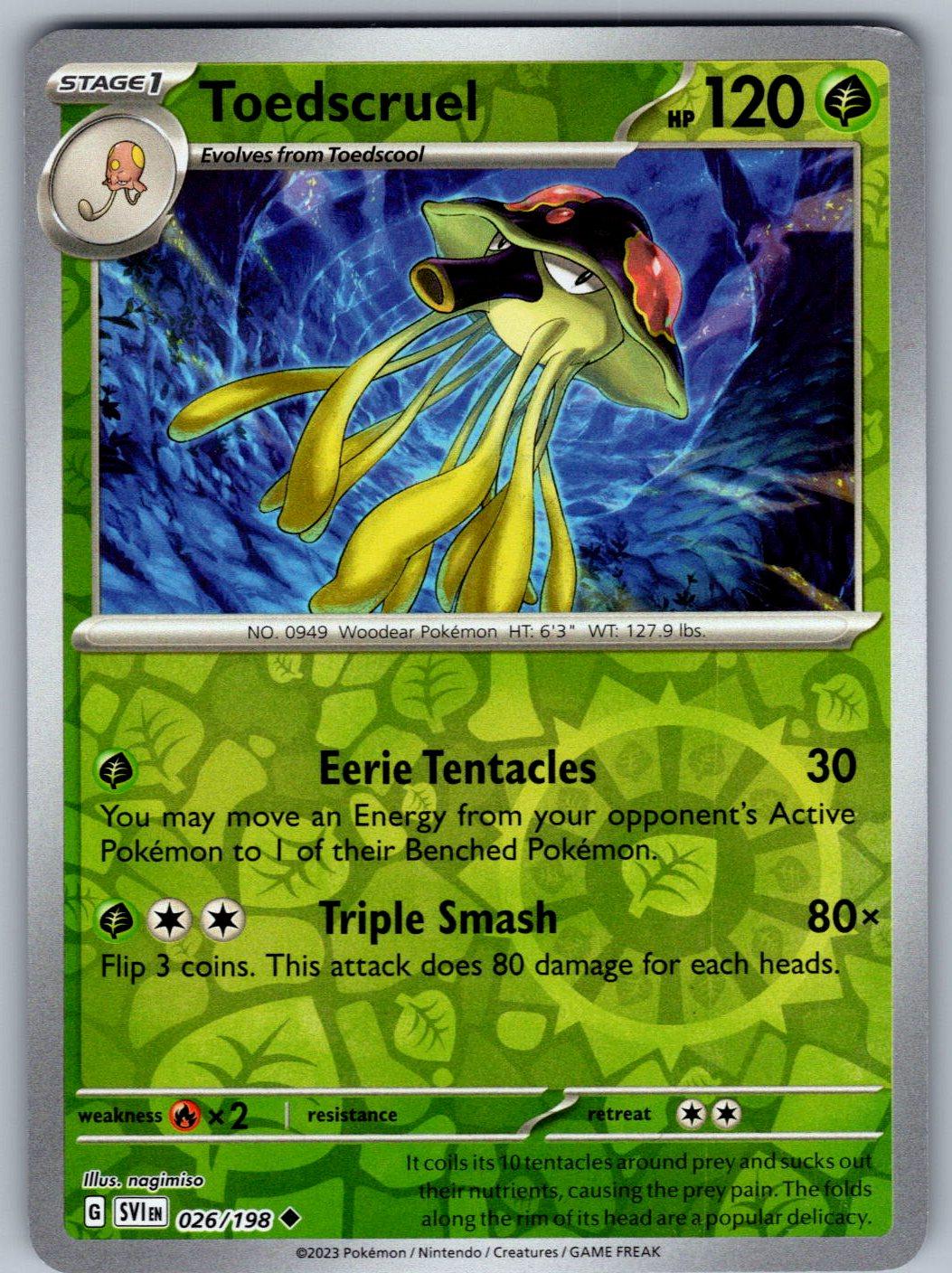 Toedscruel 026/198 Scarlet & Violet Pokemon Reverse Holo