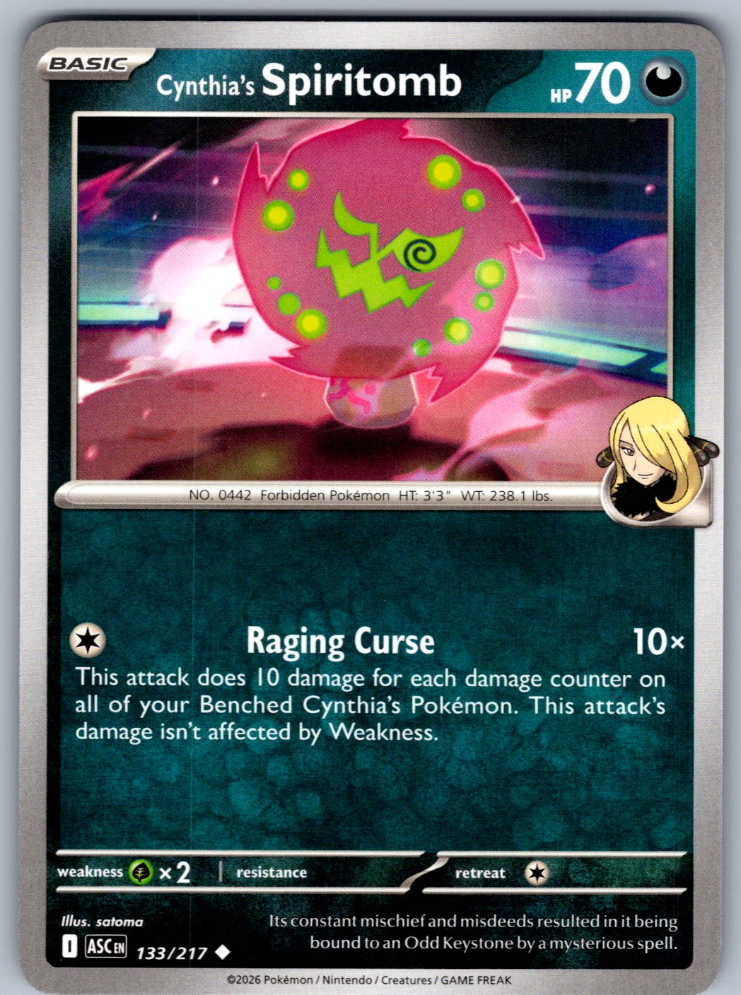Cynthia's Spiritomb 133/217 Ascended Heroes Pokemon