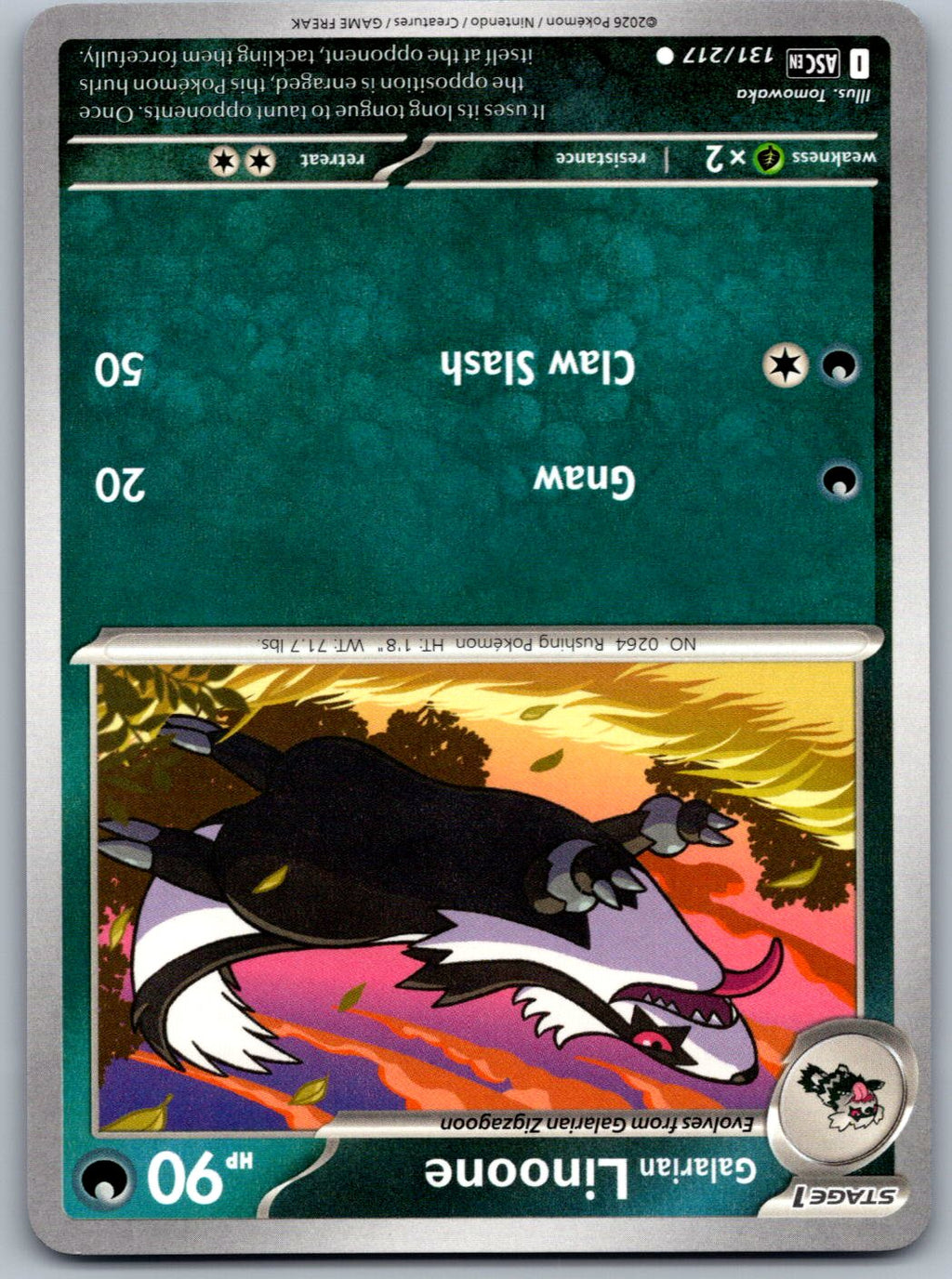 Galarian Linoone 131/217 Ascended Heroes Pokemon