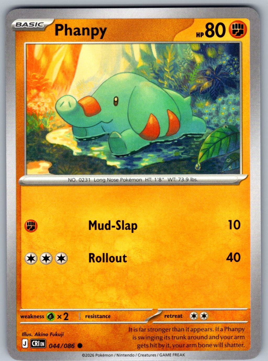 Phanpy 044/086 Chaos Rising Pokemon