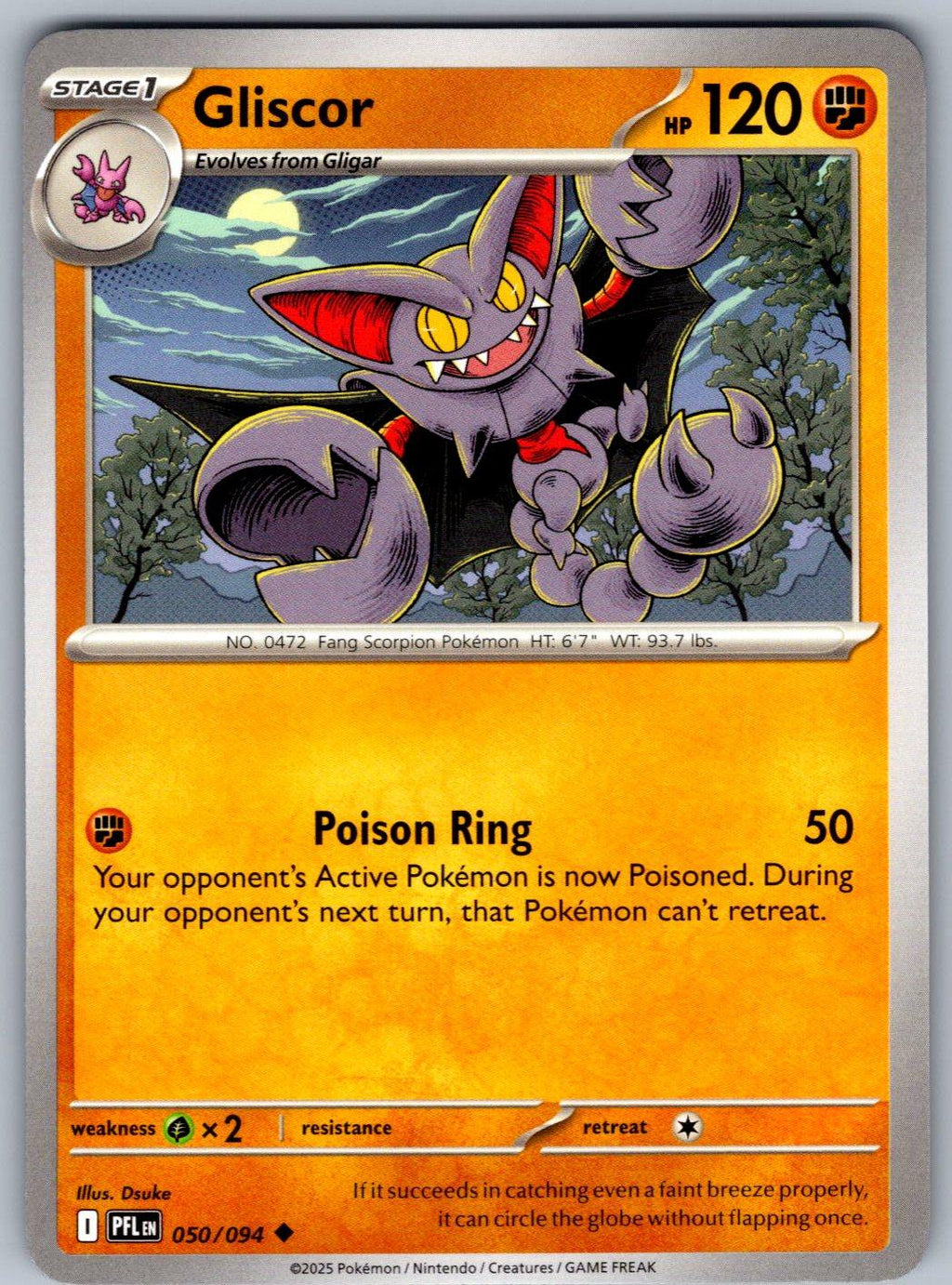 Gliscor 050/094 Phantasmal Flames Pokemon