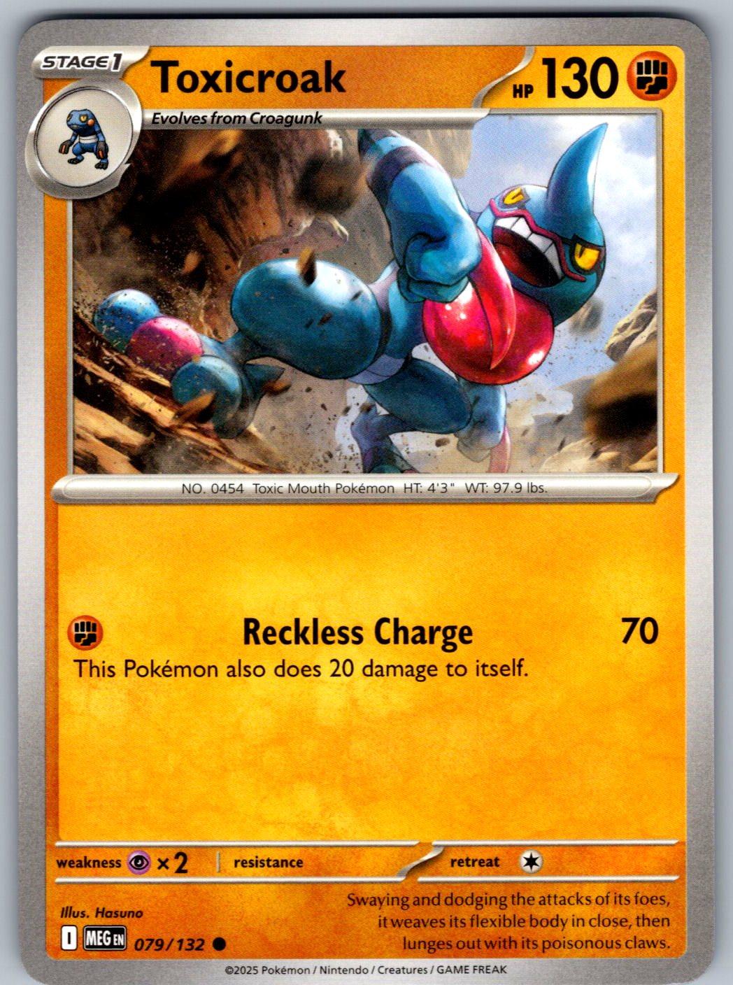 Toxicroak 079/132 Mega Evolution Pokemon