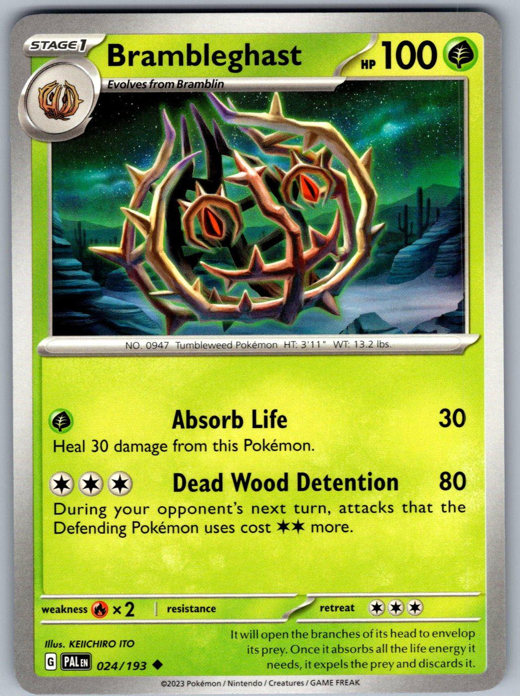 Brambleghast 024/193 Paldea Evolved Pokemon