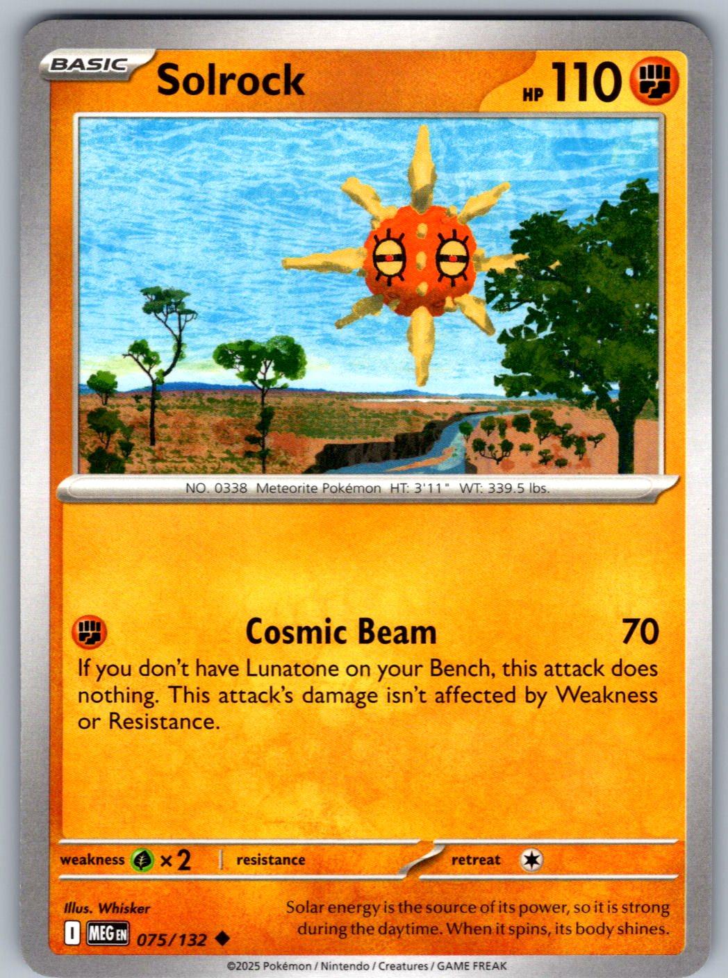 Solrock 075/132 Mega Evolution Pokemon