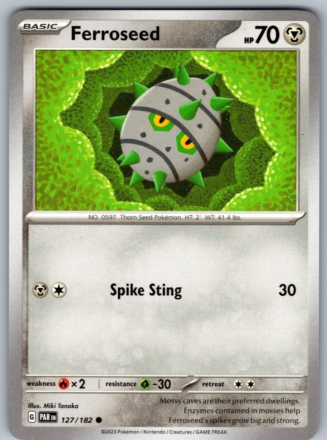 Ferroseed 127/182 Paradox Rift Pokemon