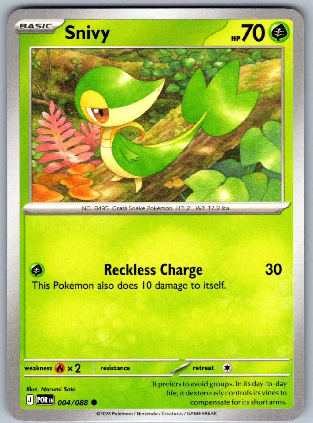 Snivy 004/088 Perfect Order Pokemon