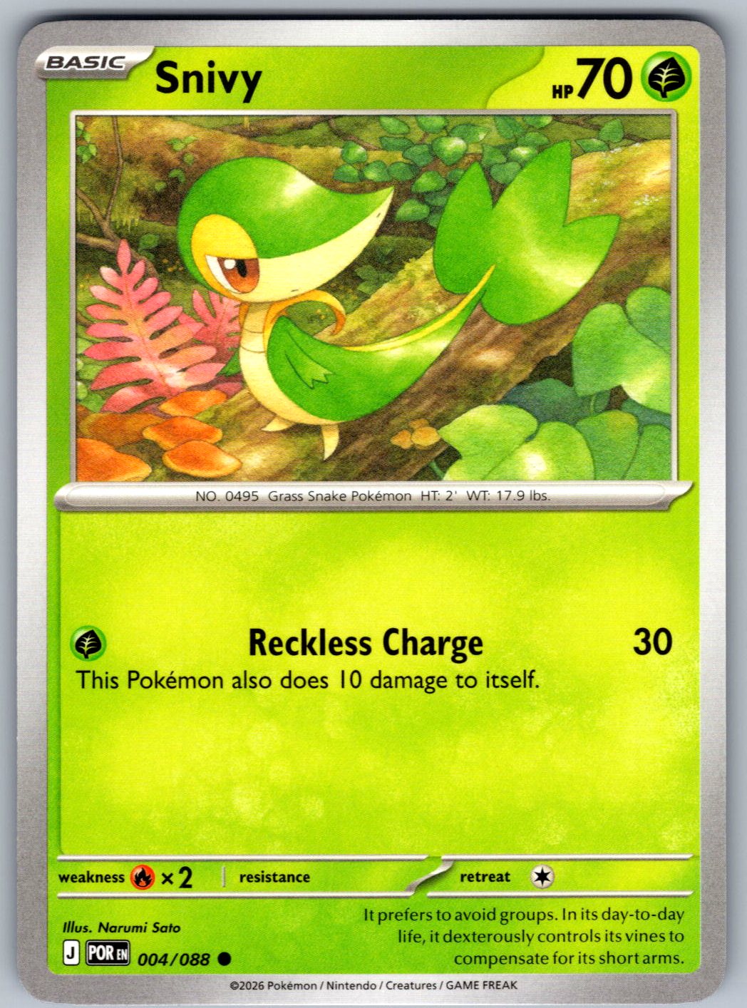 Snivy 004/088 Perfect Order Pokemon