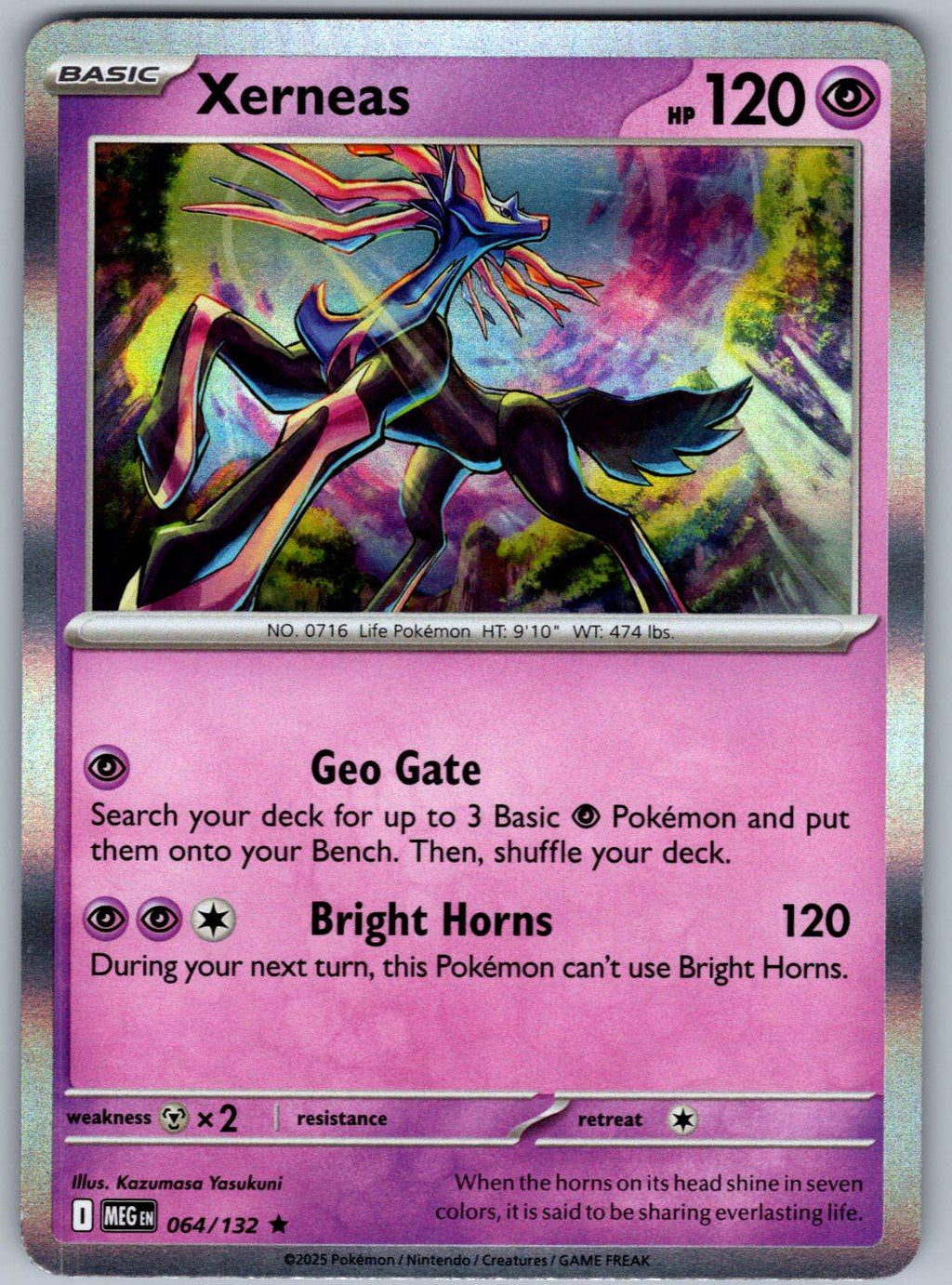 Xerneas 064/132 Mega Evolution Pokemon Holo