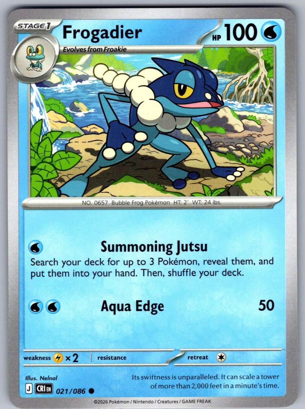 Frogadier 021/086 Chaos Rising Pokemon