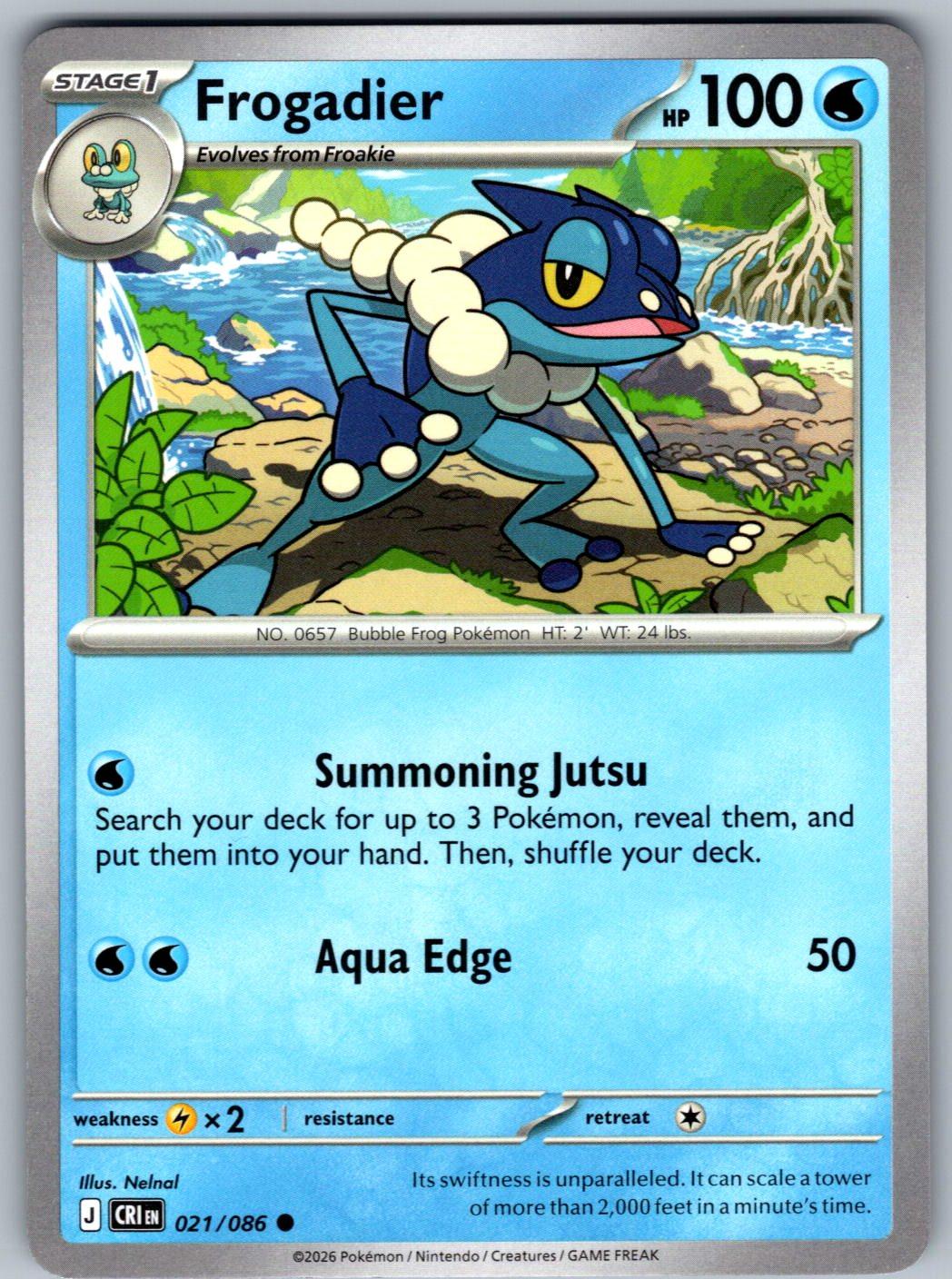 Frogadier 021/086 Chaos Rising Pokemon