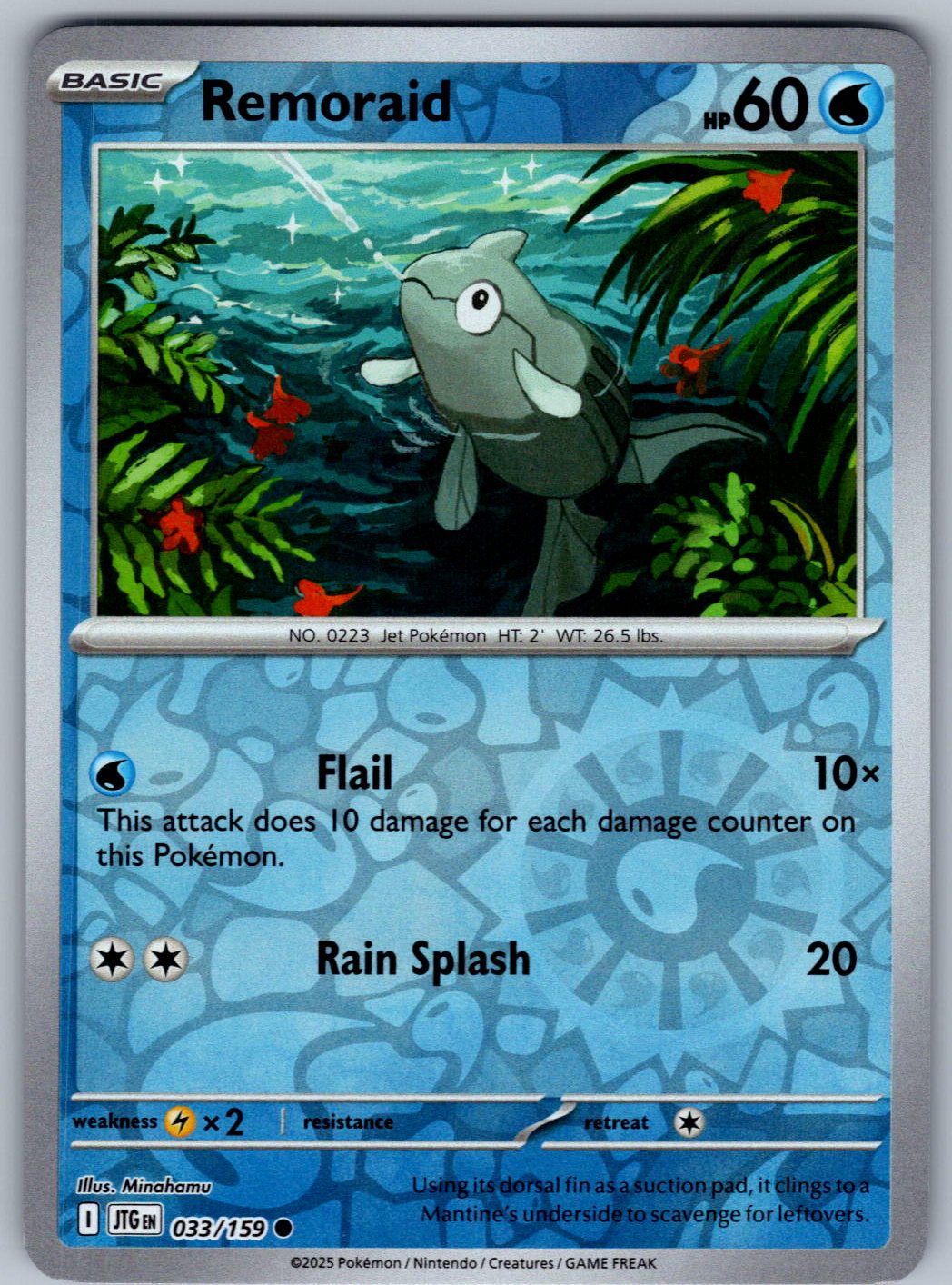 Remoraid 033/159 Journey Together Pokemon Reverse Holo
