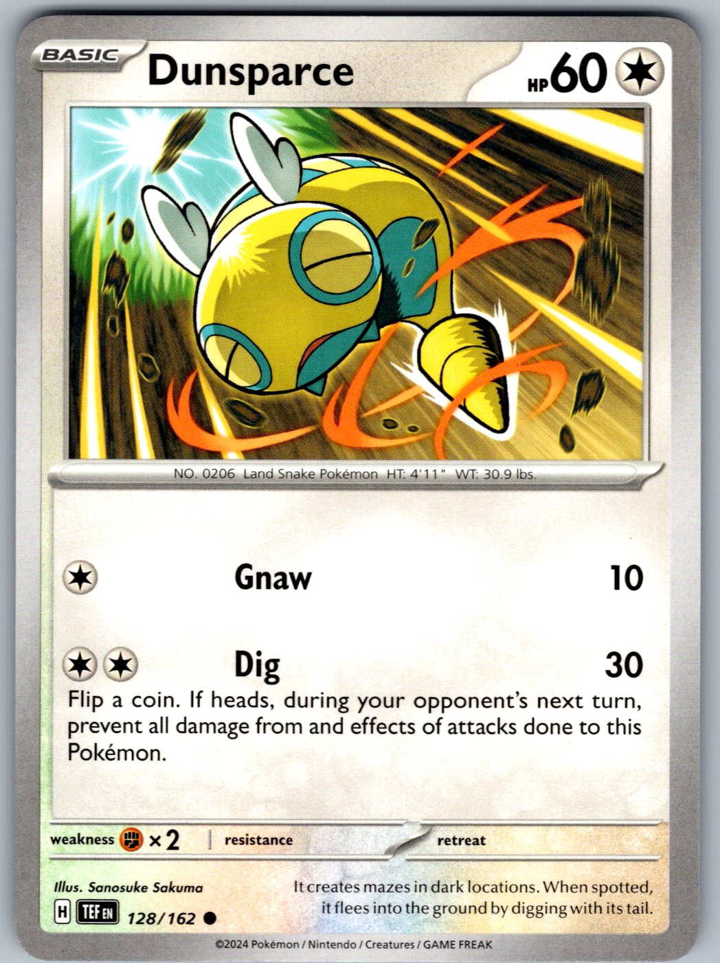 Dunsparce 128/162 Temporal Forces Pokemon