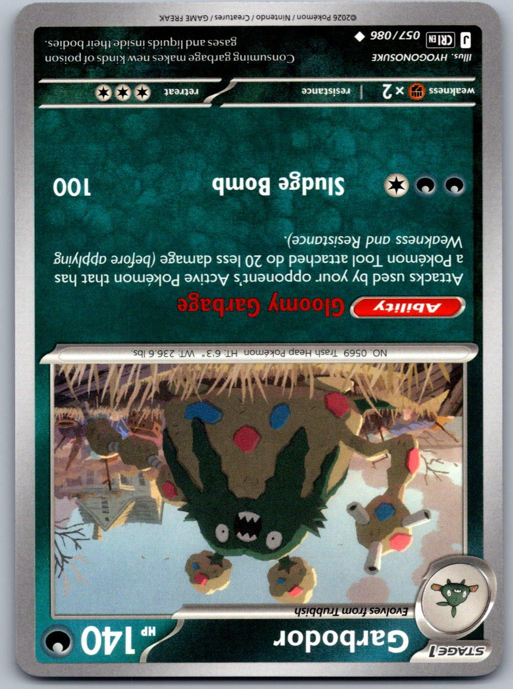 Garbodor 057/086 Chaos Rising Pokemon