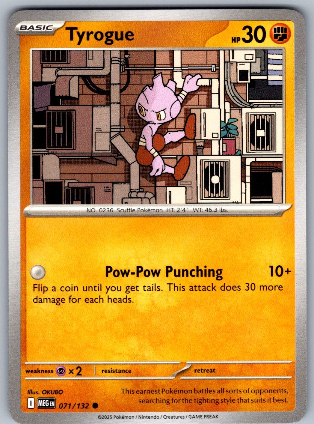 Tyrogue 071/132 Mega Evolution Pokemon