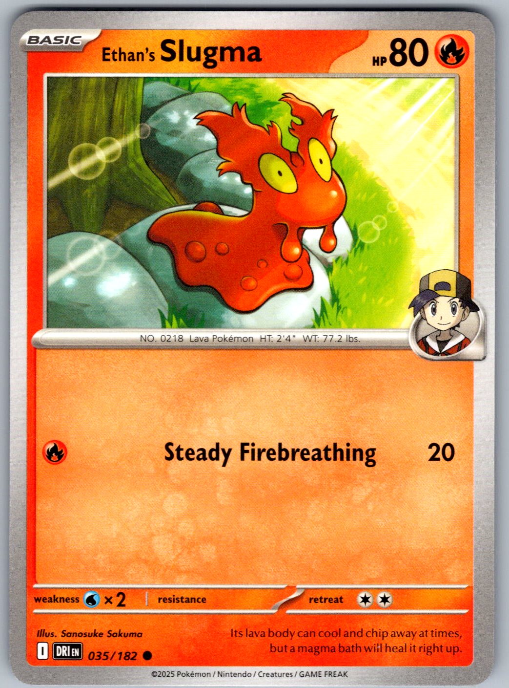 Ethan's Slugma 035/182 Destined Rivals Pokemon