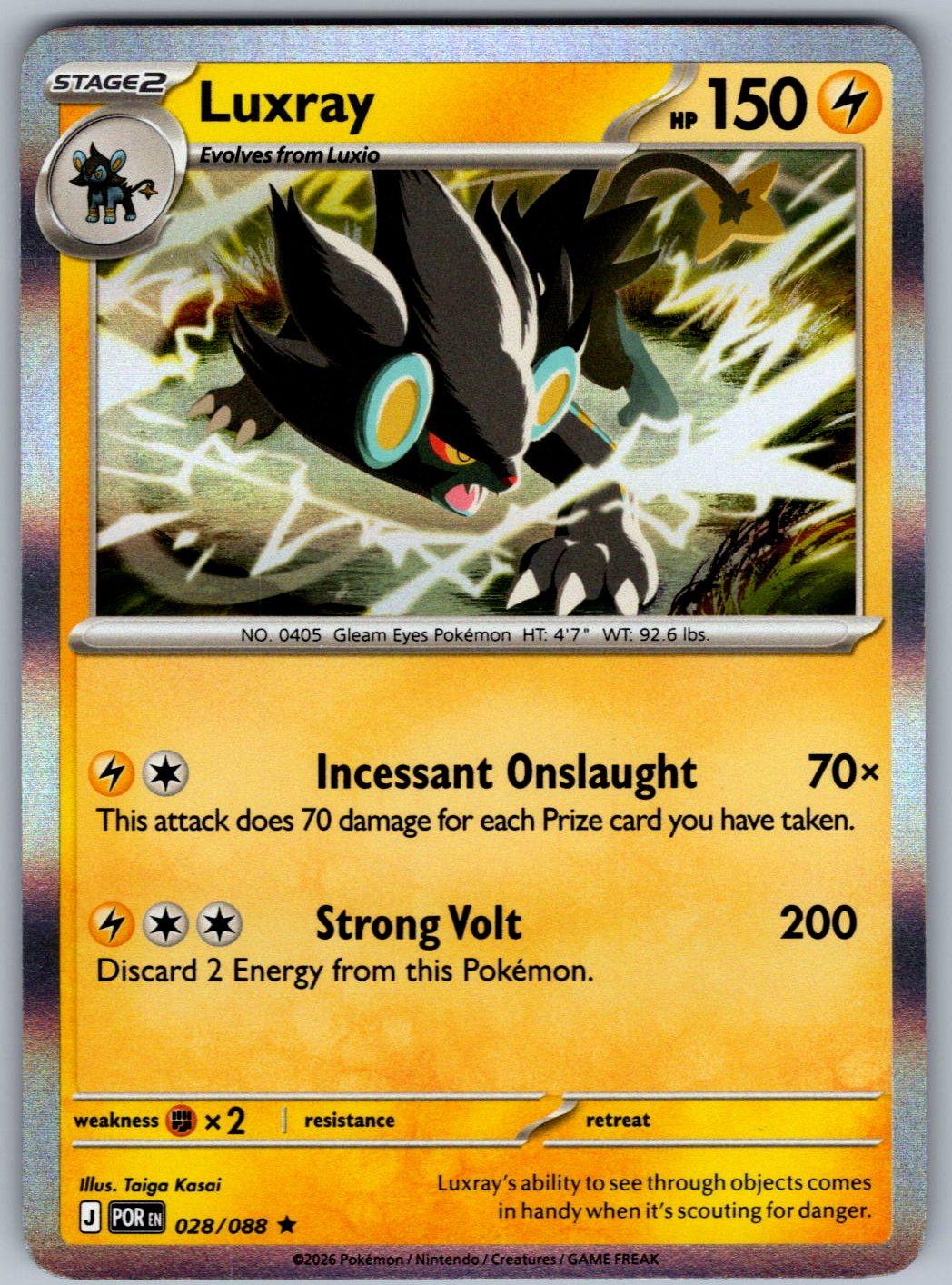 Luxray 028/088 Perfect Order Pokemon Holo