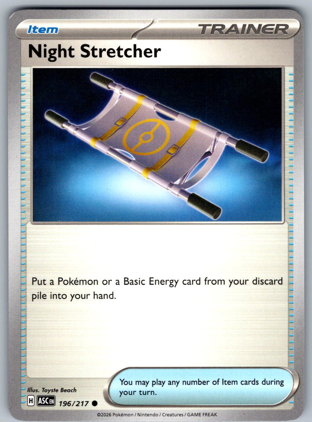Night Stretcher 196/217 Ascended Heroes Pokemon