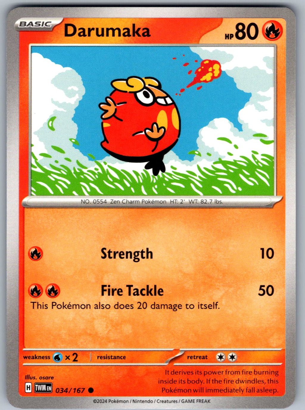 Darumaka 034/167 Twilight Masquerade Pokemon