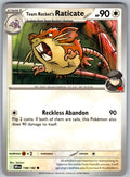 Team Rocket's Raticate 148/182 Destined Rivals Pokemon