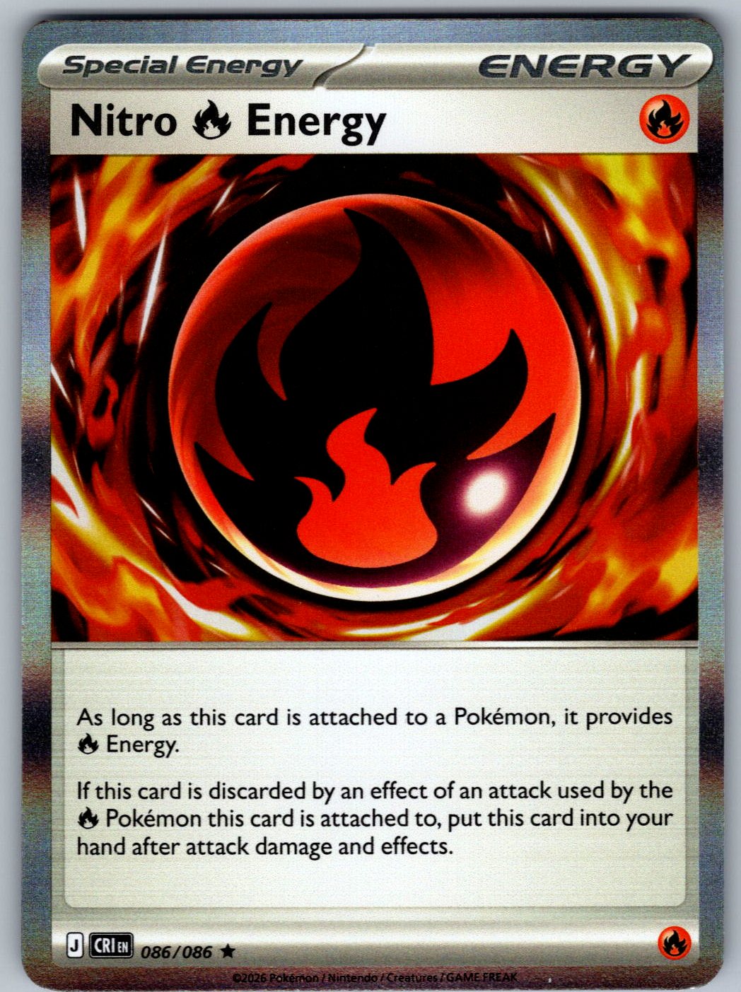 Nitro R Energy 086/086 Chaos Rising Pokemon Holo