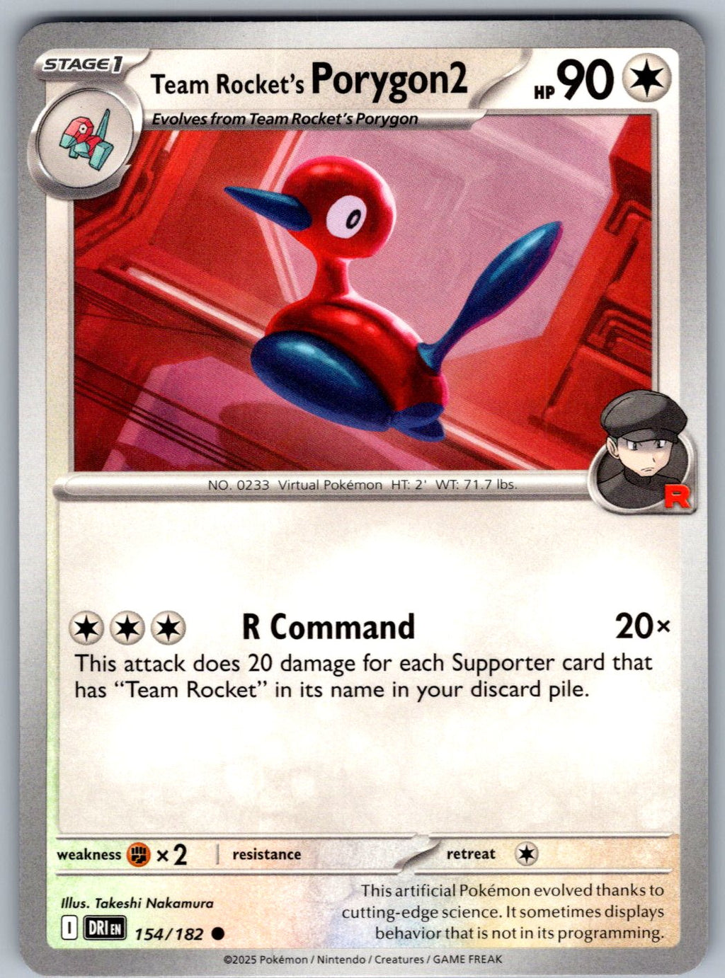 Team Rocket's Porygon2 154/182 Destined Rivals Pokemon