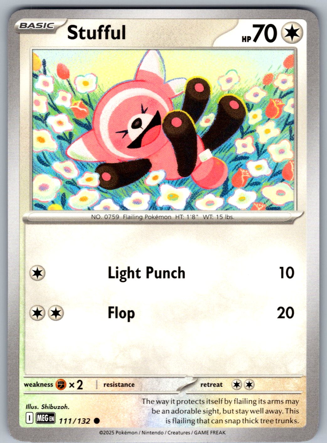 Stufful 111/132 Mega Evolution Pokemon