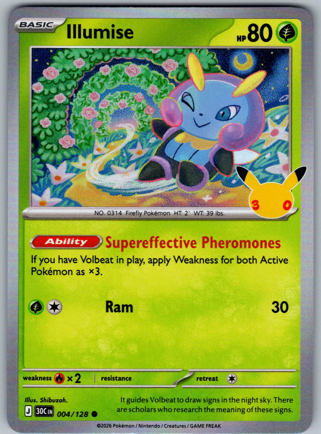Illumise 004/128 ME: 30th Celebration Pokemon Holo