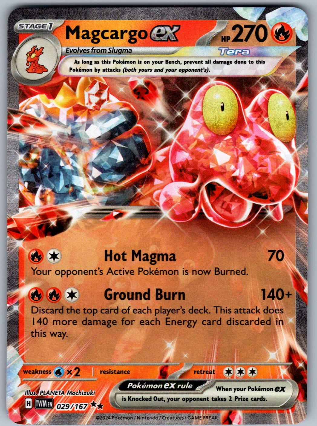 Magcargo ex 029/167 Twilight Masquerade Pokemon Holo