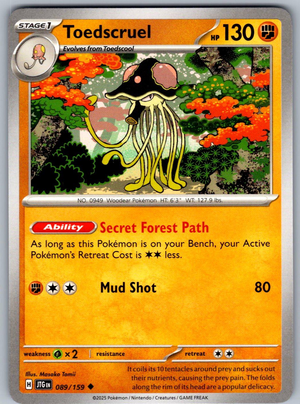 Toedscruel 089/159 Journey Together Pokemon