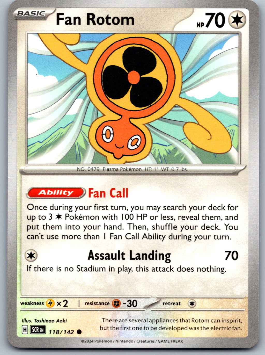 Fan Rotom 118/142 Prize Pack Series Cards Pokemon Holo