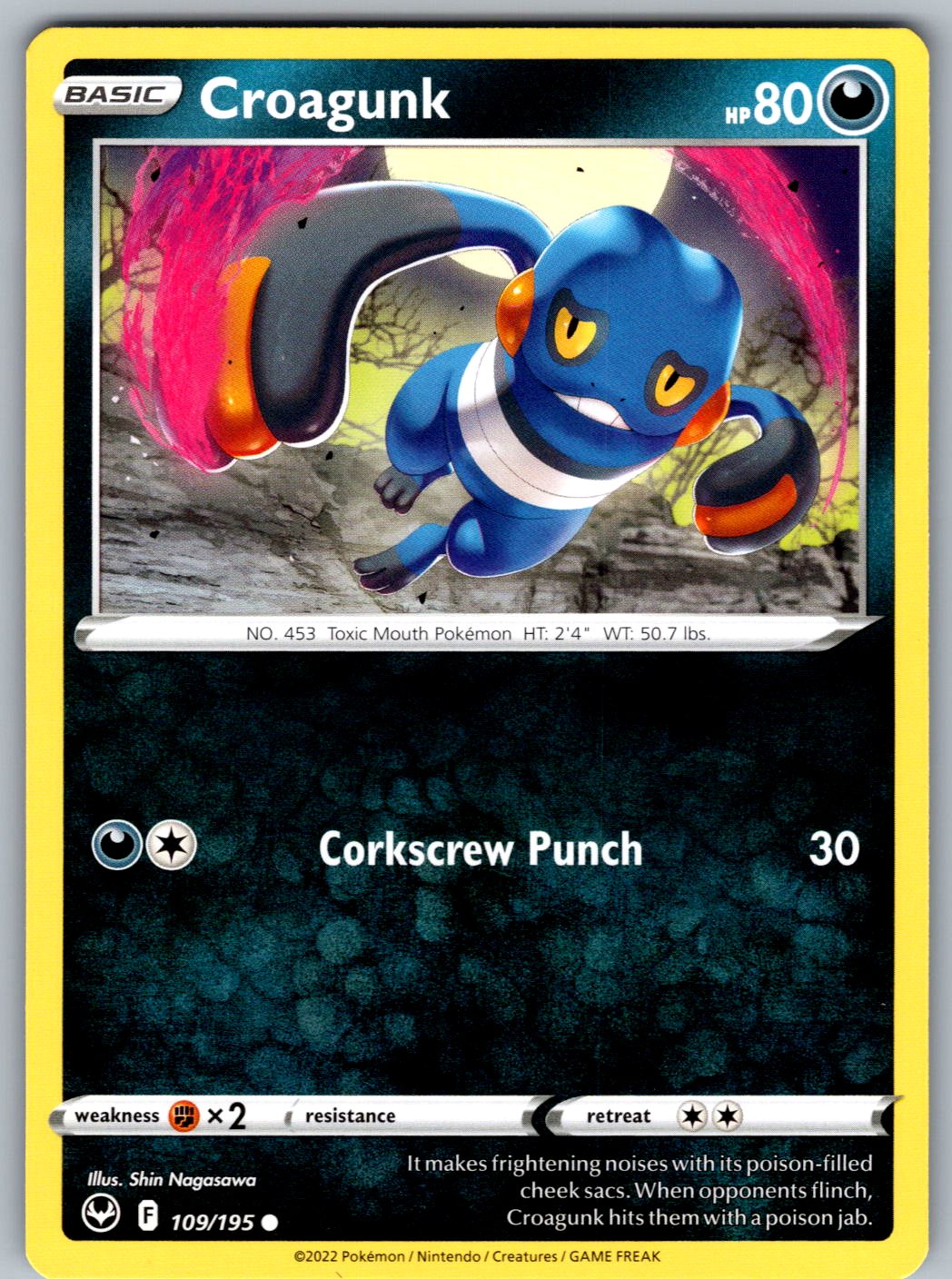 Croagunk 109/195 Silver Tempest Pokemon