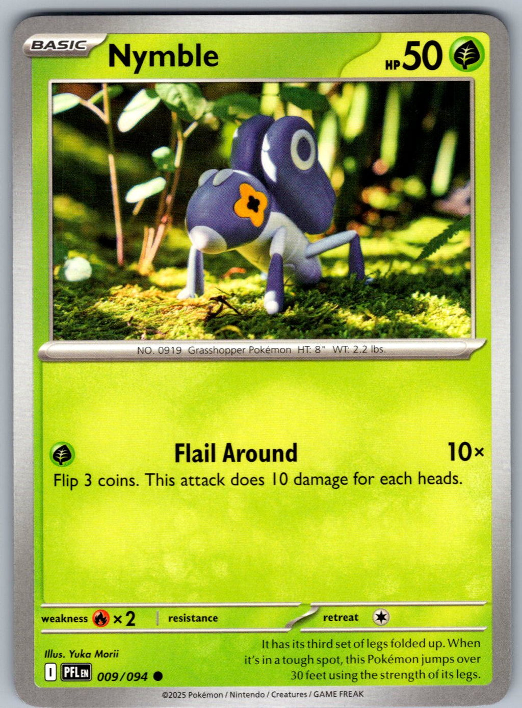 Nymble 009/094 Phantasmal Flames Pokemon
