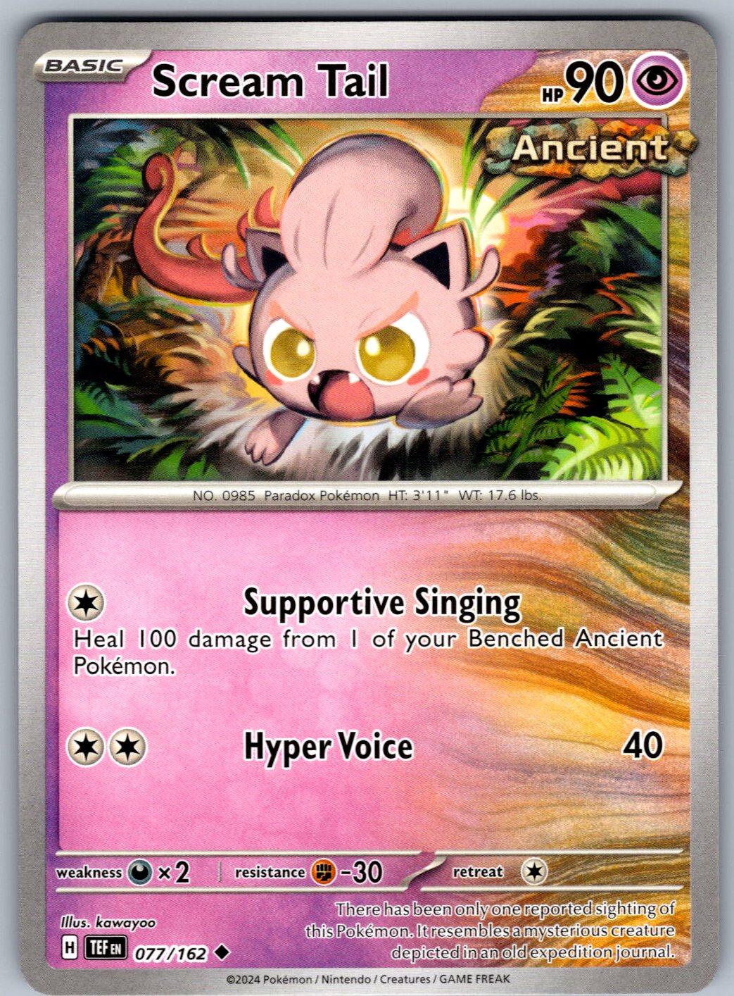 Scream Tail 077/162 Temporal Forces Pokemon