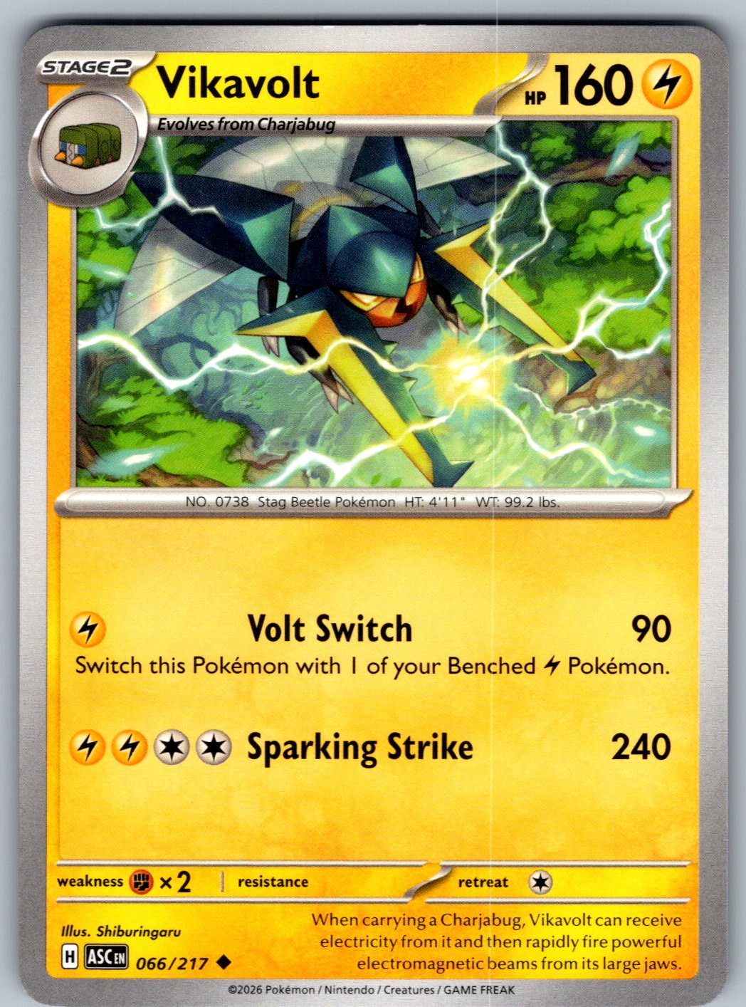 Vikavolt 066/217 Ascended Heroes Pokemon