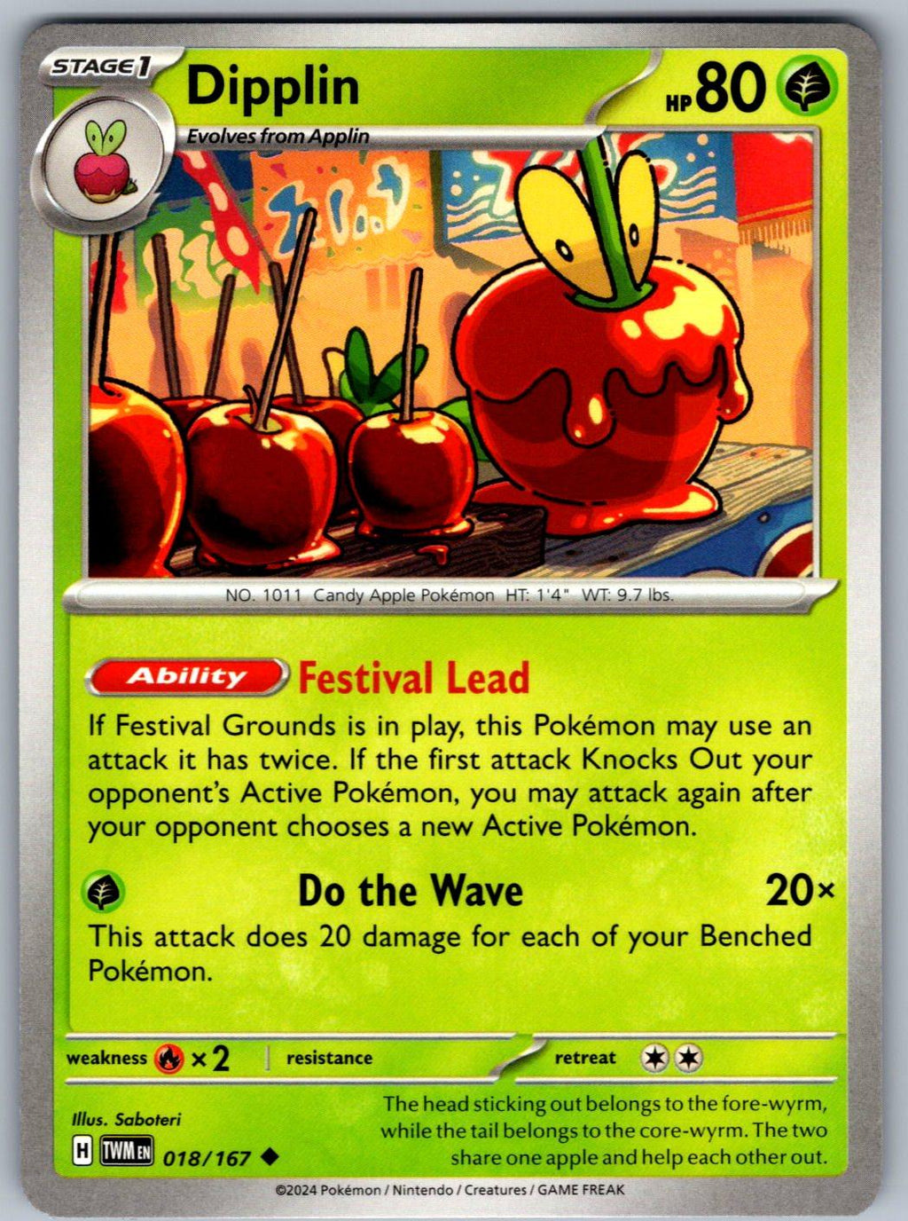 Dipplin 018/167 Twilight Masquerade Pokemon