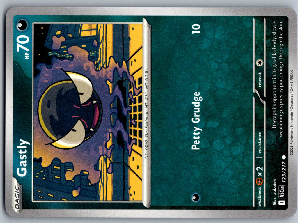 Gastly 123/217 Ascended Heroes Pokemon