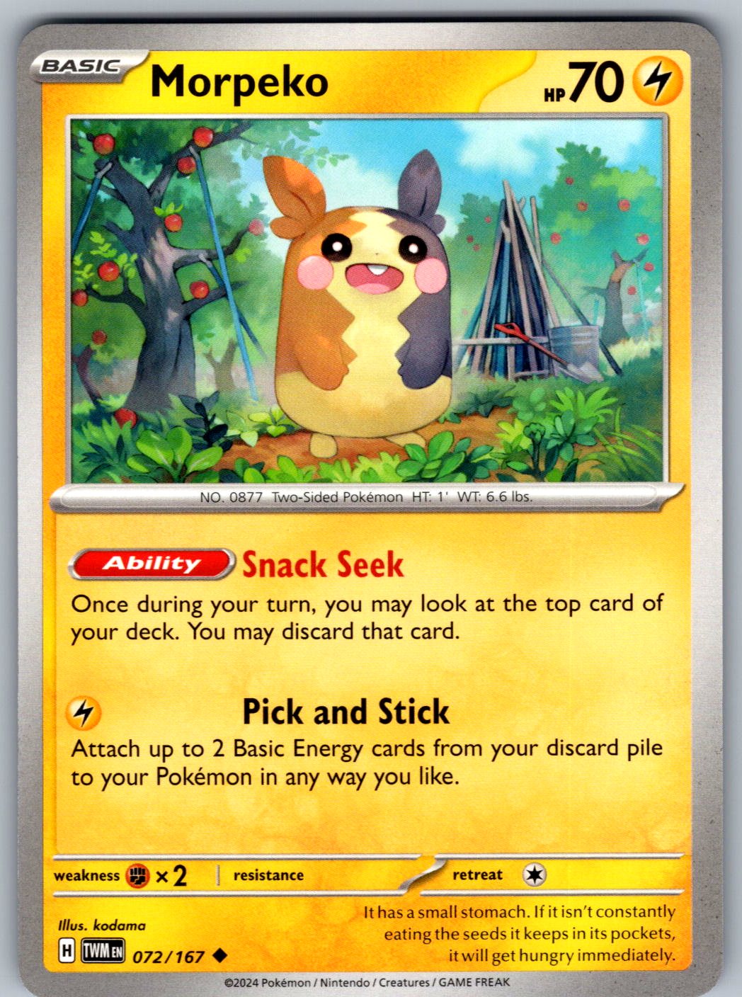 Morpeko 072/167 Twilight Masquerade Pokemon