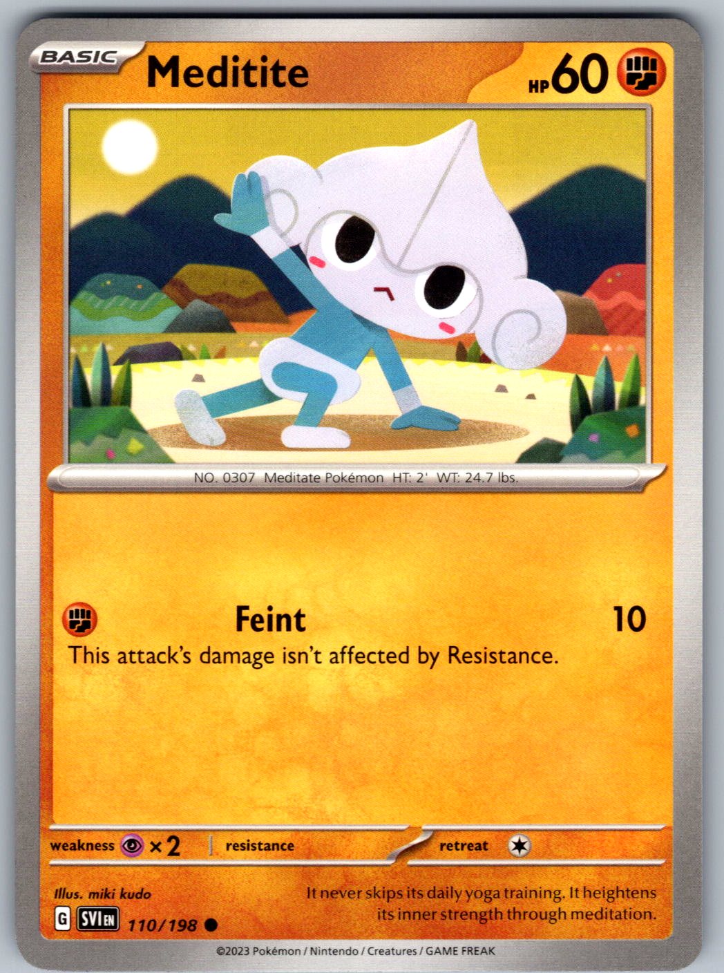 Meditite 110/198 Scarlet & Violet Pokemon