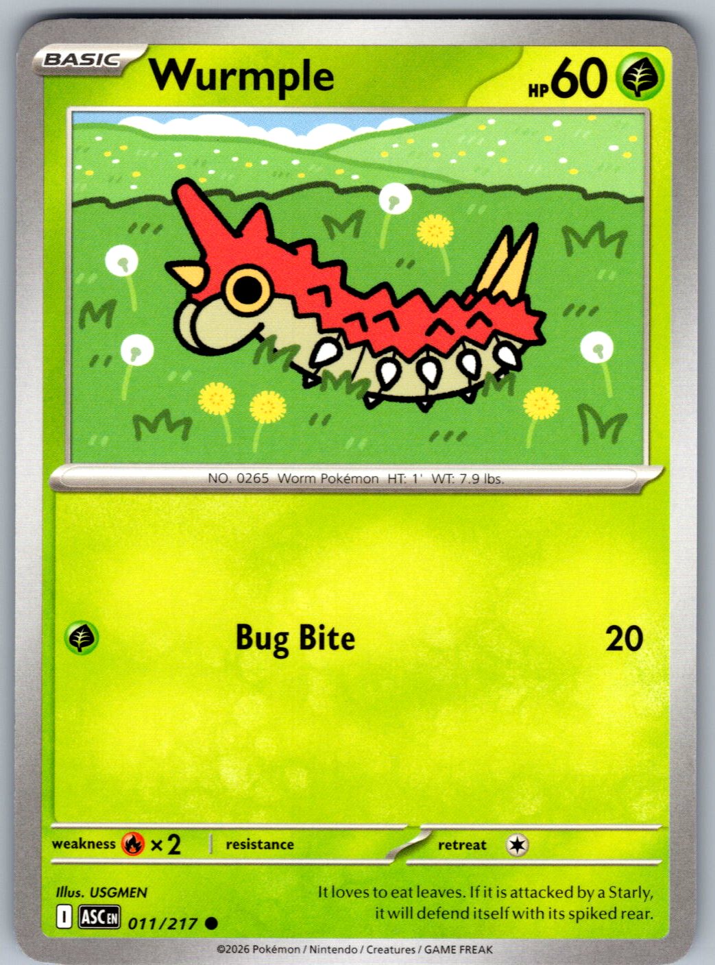 Wurmple 011/217 Ascended Heroes Pokemon