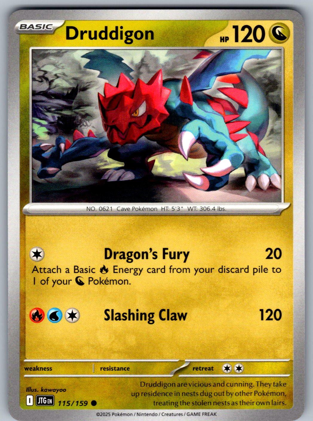 Druddigon 115/159 Journey Together Pokemon