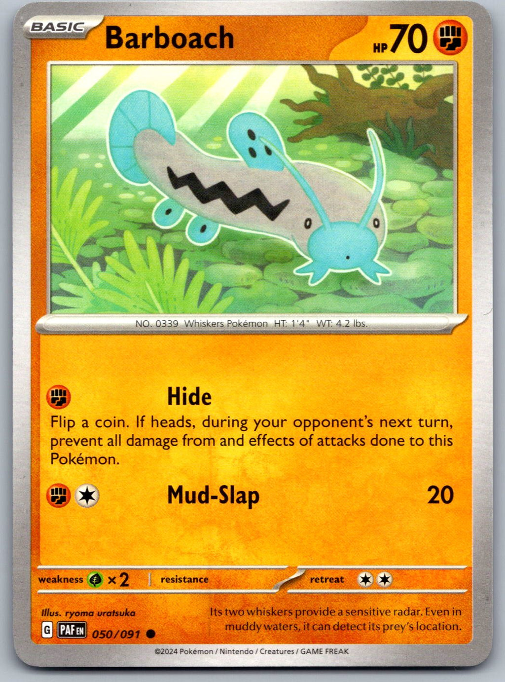 Barboach 050/091 Paldean Fates Pokemon