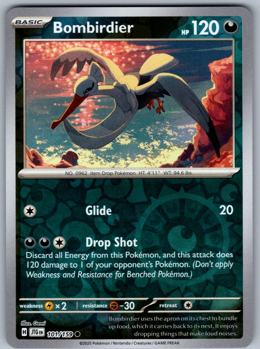 Bombirdier 101/159 Journey Together Pokemon Reverse Holo