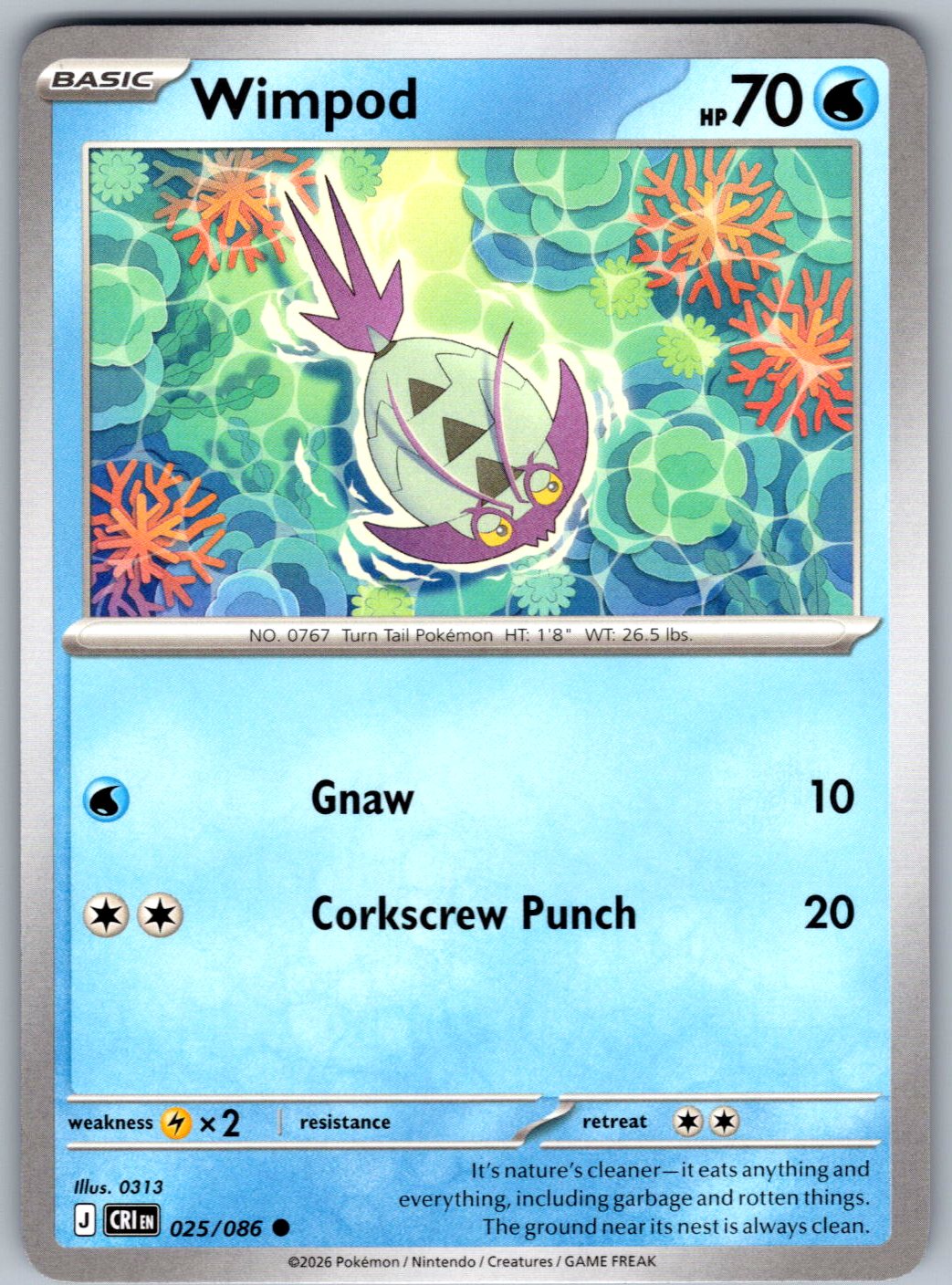 Wimpod 025/086 Chaos Rising Pokemon