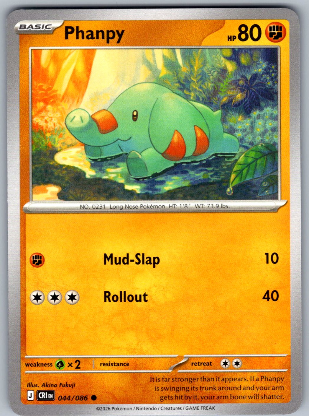 Phanpy 044/086 Chaos Rising Pokemon