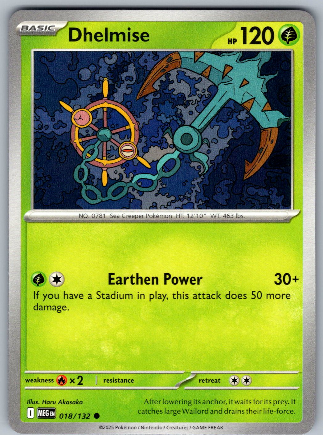 Dhelmise 018/132 Mega Evolution Pokemon